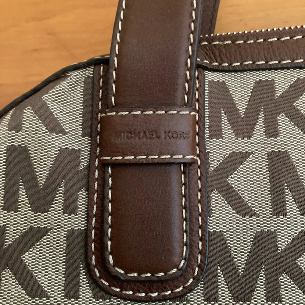 Michael Kors Brown Logo Satchel - Picture 5 of 16